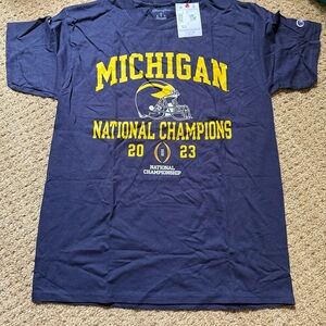 Michigan National Champions Navy T-Shirt Size M